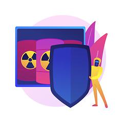 Image showing Safe storage of waste abstract concept vector illustration.