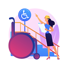 Image showing Accessible environment design abstract concept vector illustration.