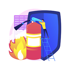 Image showing Fire protection abstract concept vector illustration.