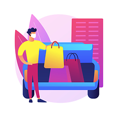 Image showing Get supplies without leaving your car abstract concept vector illustration.
