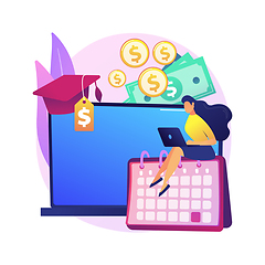 Image showing Student loan payments deferred abstract concept vector illustration.