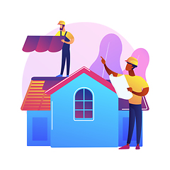 Image showing Roofing services abstract concept vector illustration.