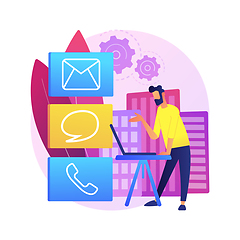 Image showing Contact center abstract concept vector illustration.