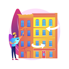 Image showing Old buildings modernization abstract concept vector illustration.