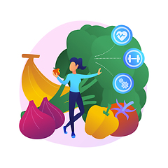 Image showing Raw veganism abstract concept vector illustration.