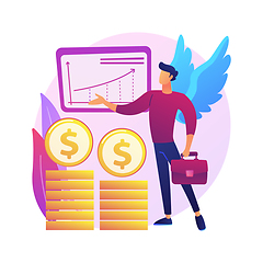 Image showing Angel investor abstract concept vector illustration.