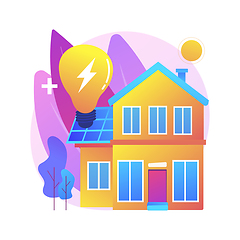 Image showing Energy-plus house abstract concept vector illustration.