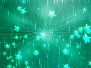 Image showing Flying stars illustration