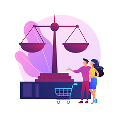 Image showing Consumer law abstract concept vector illustration.