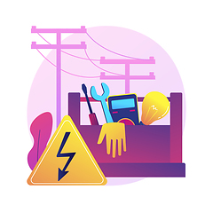 Image showing Electrician services abstract concept vector illustration.