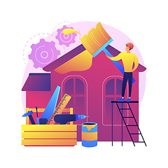 Image showing House renovation abstract concept vector illustration.