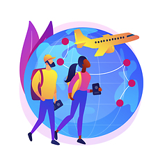 Image showing Global travelling abstract concept vector illustration.