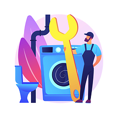 Image showing Plumber services abstract concept vector illustration.