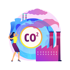 Image showing Global CO2 emissions abstract concept vector illustration.