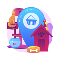 Image showing Animals shop abstract concept vector illustration.