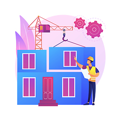 Image showing Modular home abstract concept vector illustration.