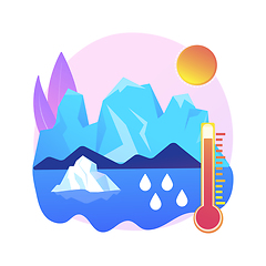 Image showing Melting glaciers abstract concept vector illustration.