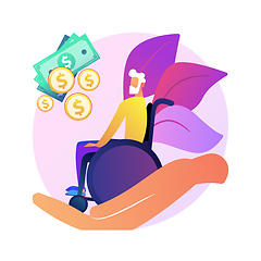 Image showing Care allowance abstract concept vector illustration.
