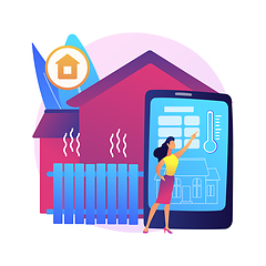 Image showing Home heating technologies abstract concept vector illustration.