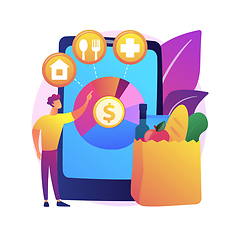 Image showing Consumption expenditure abstract concept vector illustration.