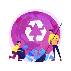 Image showing Recycling plastic bottles vector concept metaphor