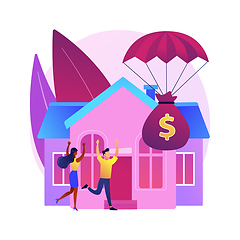 Image showing Mortgage relief program abstract concept vector illustration.