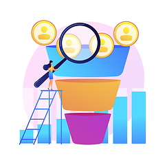 Image showing Marketing funnel abstract concept vector illustration.