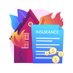 Image showing Fire insurance abstract concept vector illustration.