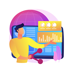 Image showing Climate data share and use abstract concept vector illustration.