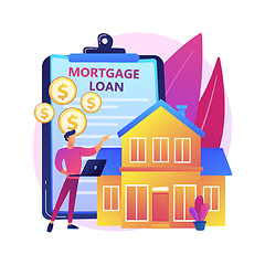 Image showing Mortgage loan abstract concept vector illustration.