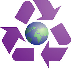 Image showing Recycling eco symbol