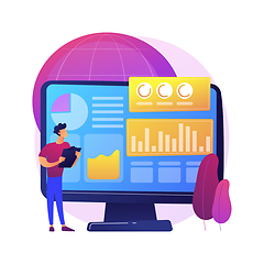 Image showing Environment data analytics abstract concept vector illustration.