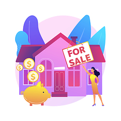 Image showing House for sale abstract concept vector illustration.