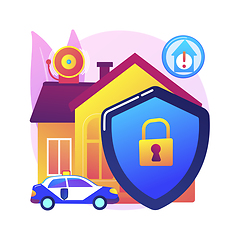 Image showing Security systems design abstract concept vector illustration.