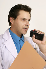 Image showing Doctor or Researcher Dictating