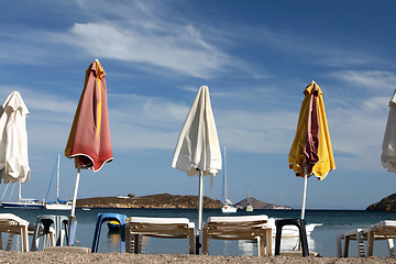 Image showing umbrelas and sky