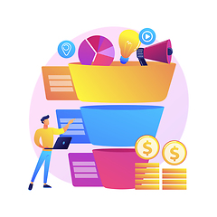 Image showing Sales pipeline management abstract concept vector illustration.