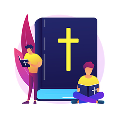 Image showing Holy bible abstract concept vector illustration.