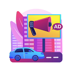 Image showing Outdoor advertising design abstract concept vector illustration.