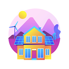 Image showing Eco house abstract concept vector illustration.