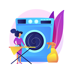 Image showing Laundry and dry cleaning abstract concept vector illustration.