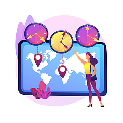 Image showing Time zones abstract concept vector illustration.