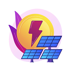 Image showing Solar energy vector concept metaphor