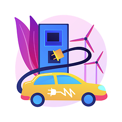 Image showing Electric vehicle use abstract concept vector illustration.