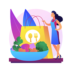 Image showing Meal prep service abstract concept vector illustration.