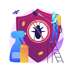 Image showing Home pest insects control abstract concept vector illustration.