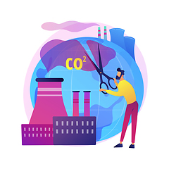 Image showing CO2 emission vector concept metaphor