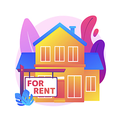 Image showing House for rent abstract concept vector illustration.