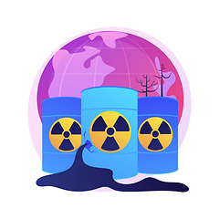 Image showing Radioactive pollution abstract concept vector illustration.