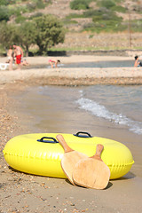 Image showing beach people and toys